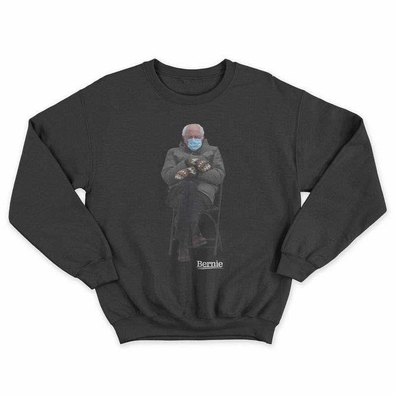 Bernie Sanders Mittens Inauguration meme sweatshirt 2021 bernie shirt meals on wheels funny sweatshirt Chairman Sanders Crewneck-UNISEX - 1.jpg