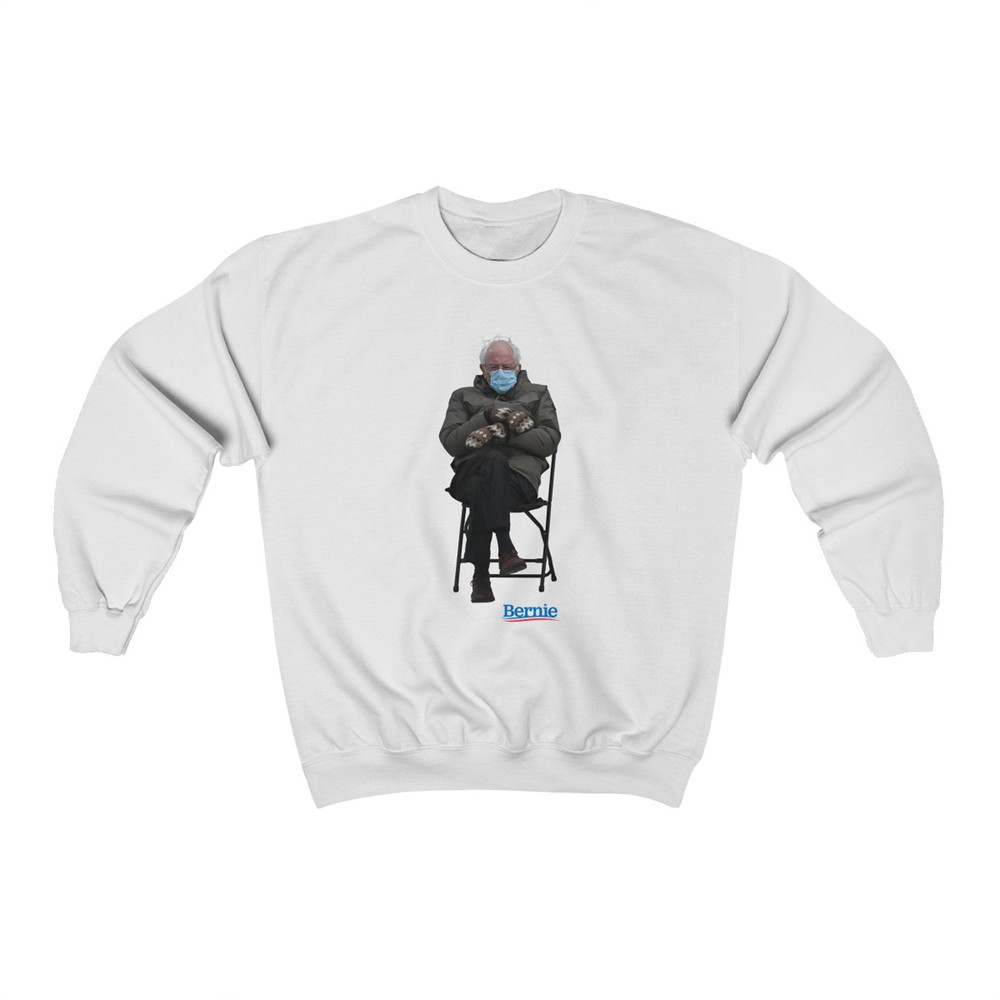 Bernie Sanders Mittens Inauguration meme sweatshirt 2021 bernie shirt meals on wheels funny sweatshirt Chairman Sanders Crewneck-UNISEX - 2.jpg