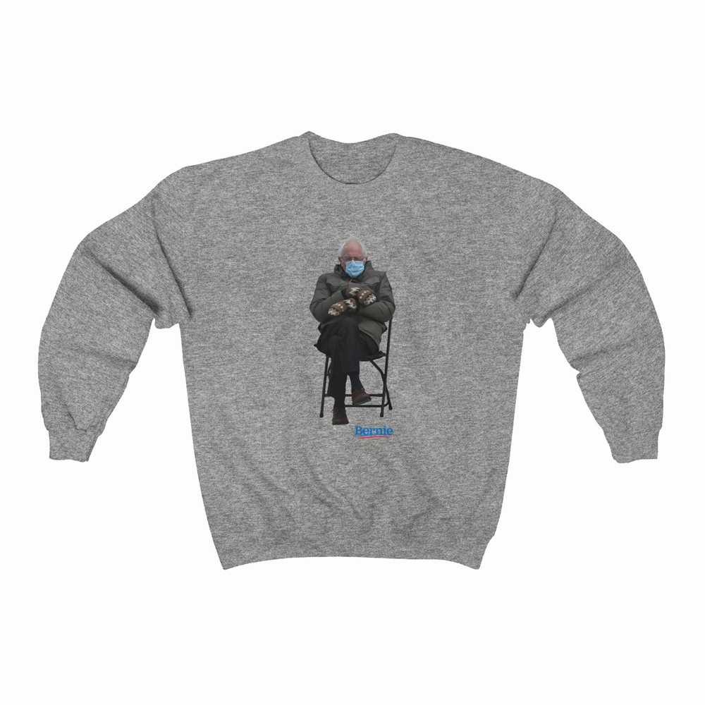 Bernie Sanders Mittens Inauguration meme sweatshirt 2021 bernie shirt meals on wheels funny sweatshirt Chairman Sanders Crewneck-UNISEX - 3.jpg