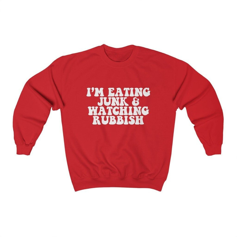 Eating junk and watching rubbish Christmas Sweatshirt - Christmas Family Shirt, Christmas Matching Shirt, Home Alone, Christmas Gift Shirt - 1.jpg