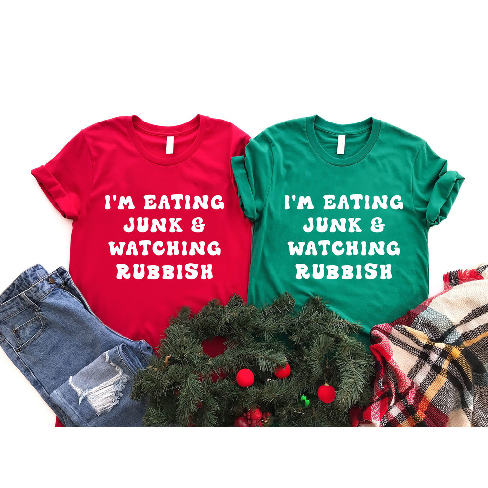 Eating junk and watching rubbish Christmas Sweatshirt - Christmas Family Shirt, Christmas Matching Shirt, Home Alone, Christmas Gift Shirt - 3.jpg