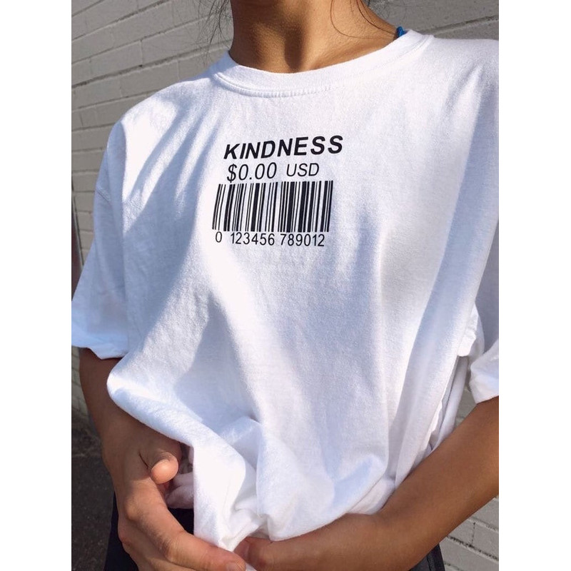 Kindness cost 000usd   Oversized T-shirt  Aesthetic Shirt  Festival Outfit  Art Hoe, 90s Shirt  Tumblr Sustainable Clothing - UNISEX - 1.jpg