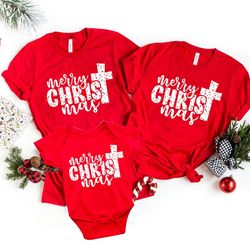 merry christmas cross sign shirts, christmas family shirt, christmas matching shirt, cross jesus shirt, christmas gift s
