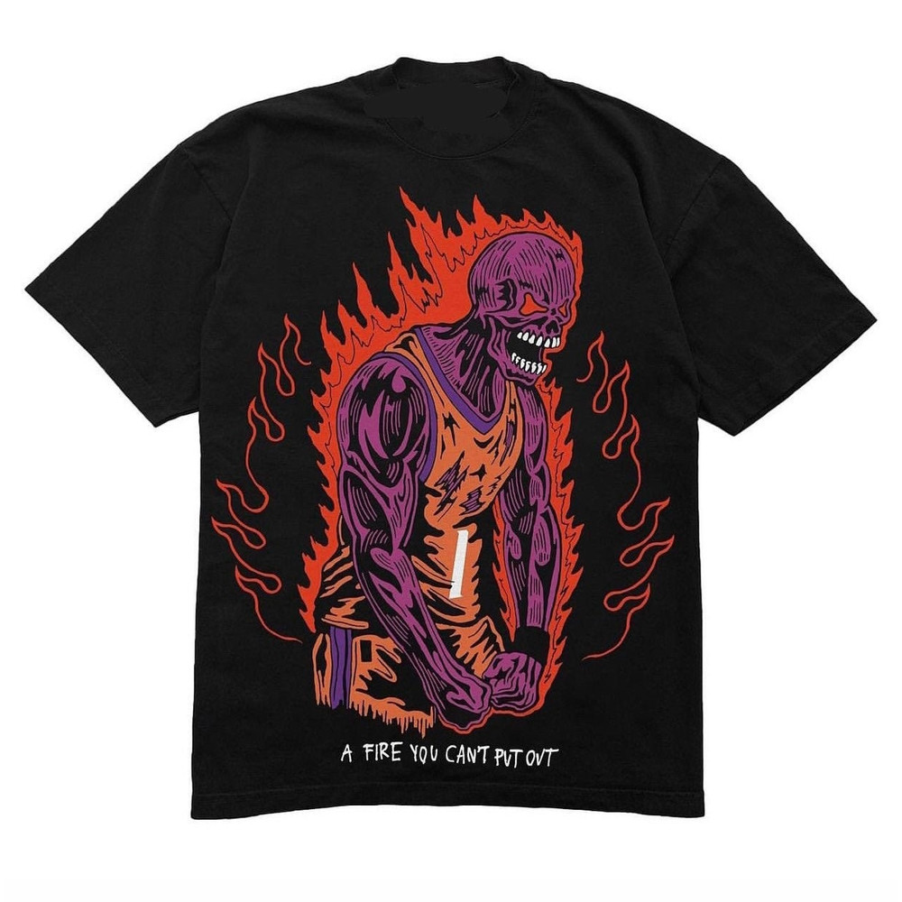 Suns x Warren Lotas “ A Fire you can’t put out ” Purple Skeleton T-shirt Suns in 4 , Phoenix Suns Shirt , Suns shirt, Devin booker t shirt - 1.jpg