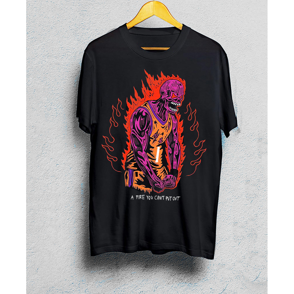 Suns x Warren Lotas “ A Fire you can’t put out ” Purple Skeleton T-shirt Suns in 4 , Phoenix Suns Shirt , Suns shirt, Devin booker t shirt - 2.jpg