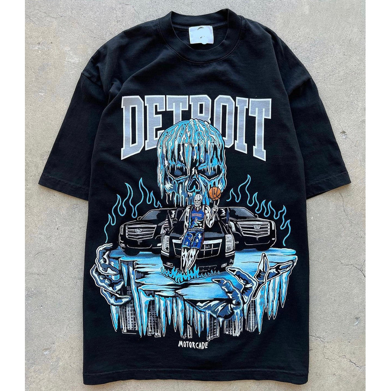 Warren Lotas x Detroit   Motorcade  T-shirt  NBA shirt, Detroit Pistons shirt, NBA vintage - UNISEX - 1.jpg