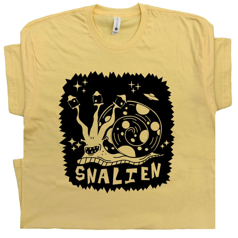 Alien Snail T Shirt Alien Shirt Weird Shirts Ufo Shirt For Men Women Kids Vintage Sci Fi Horror Shirts Slug Shirt Area 51 Shirt X-Files - 1.jpg