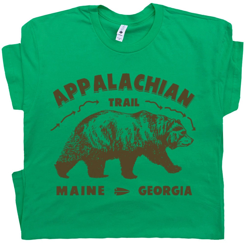 Appalachian Trail T Shirt Vintage Hiking Tee Great Smoky Mountains Smokey Cool Camping The Grizzly Bear Yellowstone National Park Hiker - 1.jpg