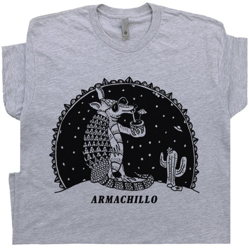 Armadillo T Shirt Armachillo Shirt Weird Cool UFO Tee Santa Fe Roswell Mens Womens Funny Vintage Graphic Tee Tequila Alcohol Margarita Shirt - 1.jpg