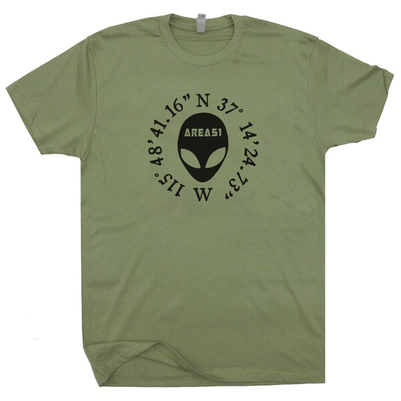Area 51 T Shirt Storm Area 51 Coordinates Shirt Cool Alien Tee UFO Flying Saucer Graphic Tee Hat Roswell New Mexico Science Fiction Tee - 2.jpg