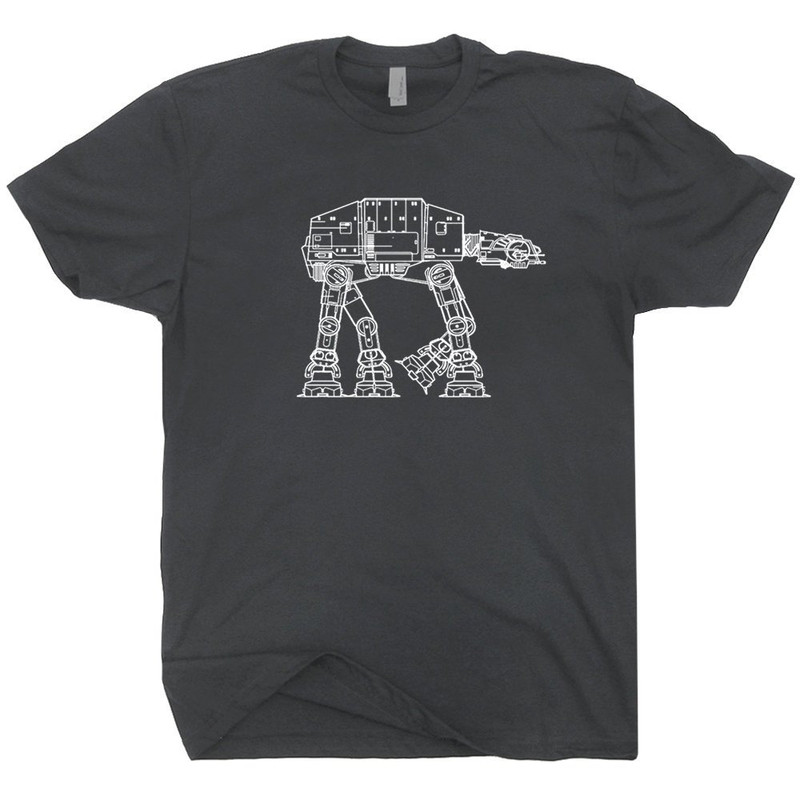 At-At T Shirt Geek Shirts Cool Retro Shirts Vintage 80s Movie Tee Science Fiction Shirts Darth Vader Shirt Graphic For Mens Womens Kids - 2.jpg