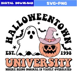 Halloweentown Est 1998 Svg, Ghost Svg, Pumpkin Svg, Witch Svg, Retro Halloween Svg, Halloween Svg, Png Digital File