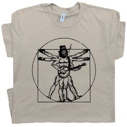 banjo t shirt da vinci bluegrass shirts gift for banjo player folk rock vintage jam band outlaw country music western me