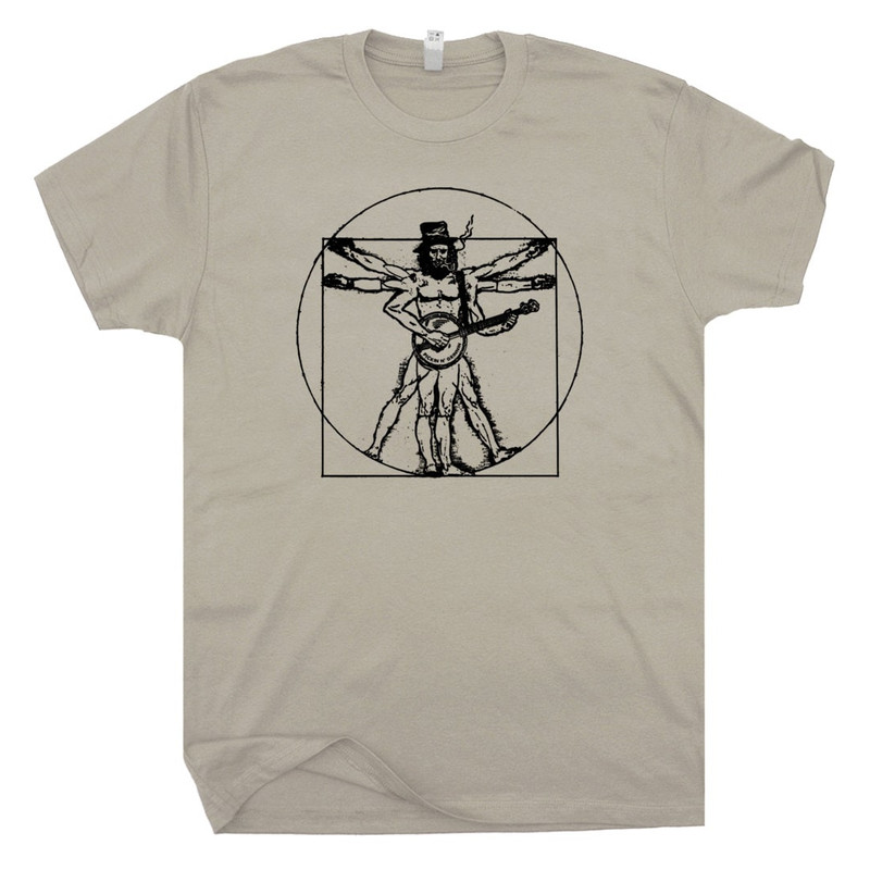 Banjo T Shirt Da Vinci Bluegrass Shirts Gift for Banjo Player Folk Rock Vintage Jam Band Outlaw Country Music Western Mens Womens Kids Tee - 2.jpg