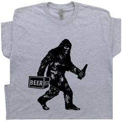 bigfoot beer t shirt funny beer shirts cool beer t shirt bar pub tee redneck big foot cryptozoology cryptid loch ness mo