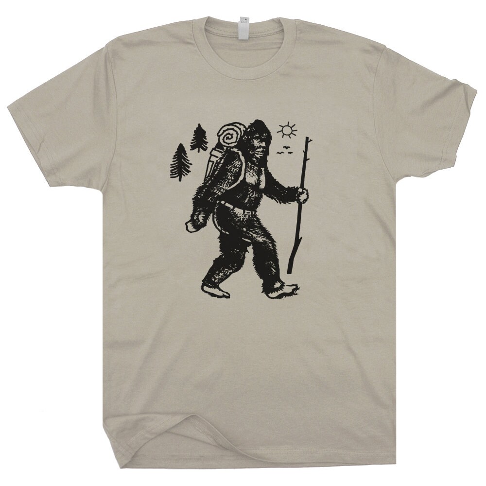 Bigfoot Camping T Shirt Sasquatch Hiking Shirt Hiker Shirts Backpacking Tee Appalachian Trail For Womens Mens Kids Yellowstone National Park - 2.jpg