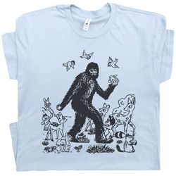 bigfoot shirt cool bigfoot raccoon t shirt cryptid shirts for women men funny sasquatch graphic shirt cryptozoology weir