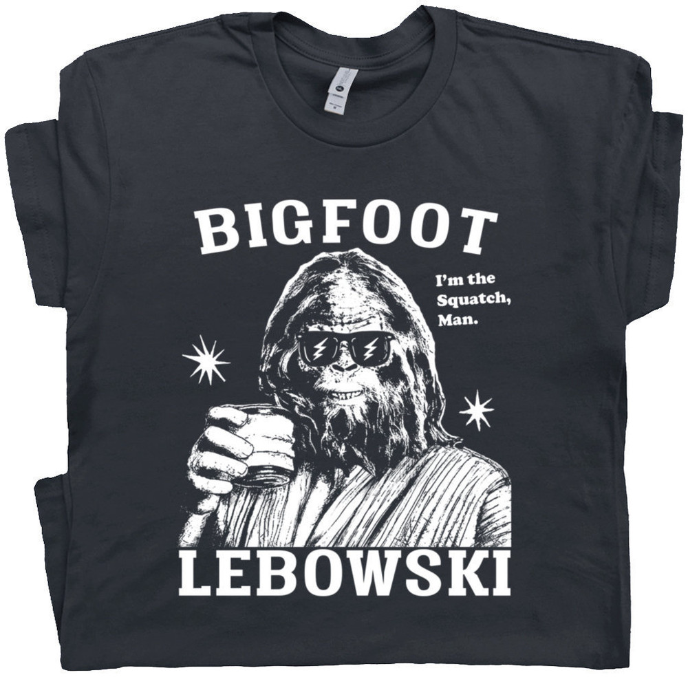 Bigfoot Shirt The Big Lebowski T Shirt The Dude Abides Funny Vintage Graphic Tee Sasquatch Yeti Quote For Men Women Kids 90s Cool Movie - 1.jpg
