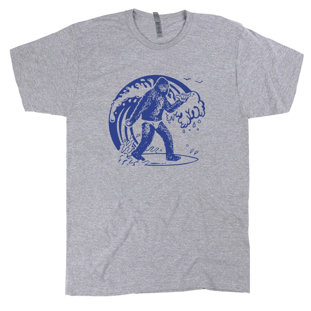 Bigfoot Surfing T Shirt Cool Surf Shirts Retro Vintage Surfing Tee Surfer Graphic Cryptid Surfboard For Men Women Kids 70s Ocean Wave Tshirt - 2.jpg