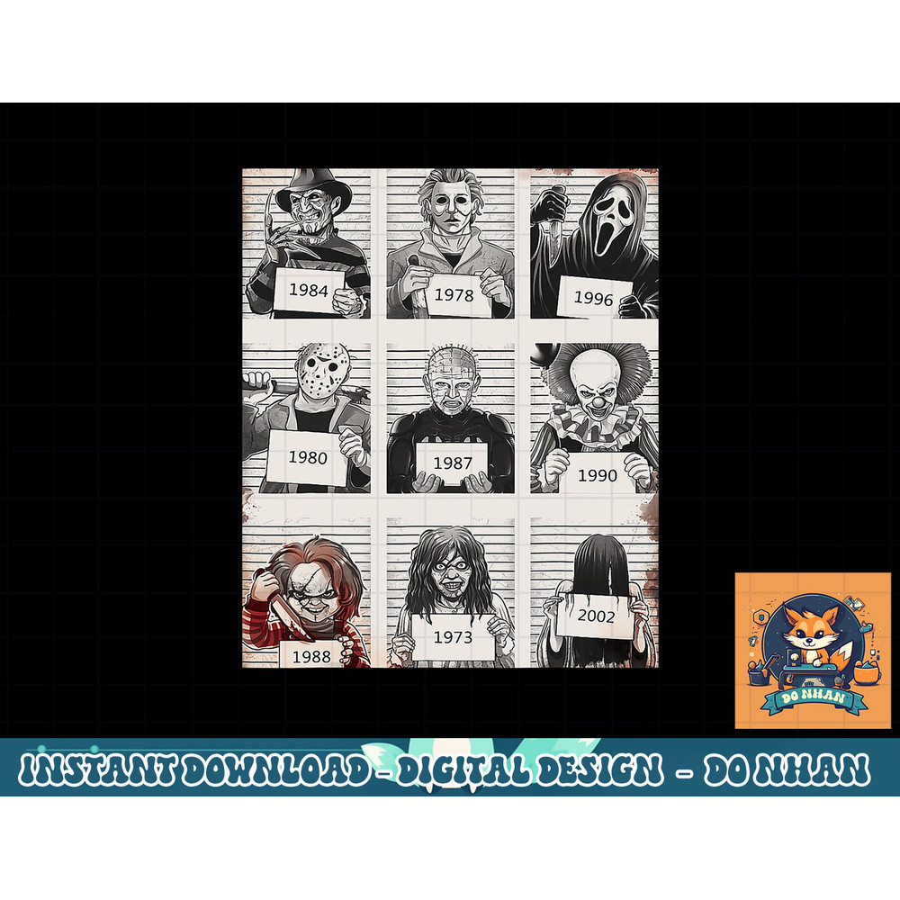 Retro Halloween Creepy Legends Killers Mugshots Horror Fan png, sublimation copy.jpg
