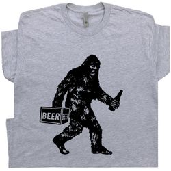 Bigfoot T Shirt Funny T Shirt Beer T Shirt Cool T Shirt Sasquatch Drinking Tee Vintage Alcohol Hilarious For Men Women Y