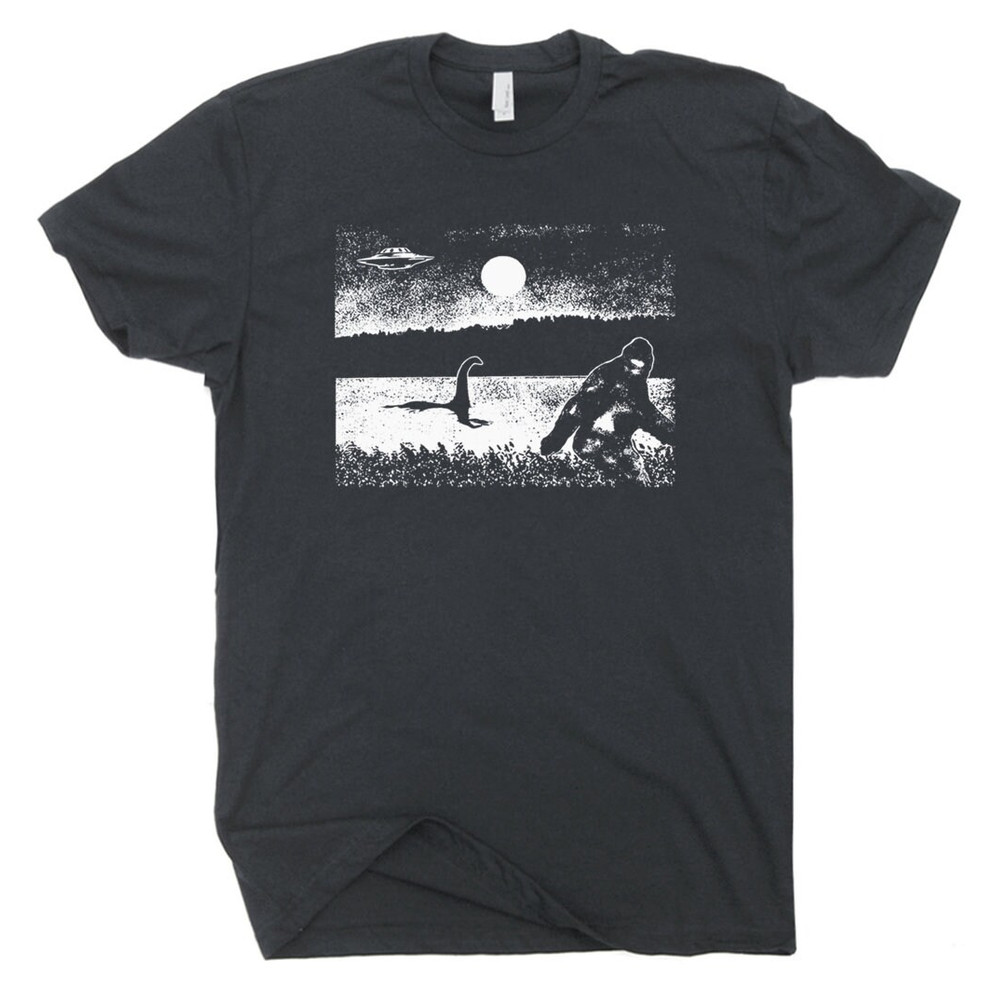 Bigfoot T Shirt Funny T Shirt Loch Ness Monster Shirt Ufo Shirts Cool T Shirt Sasquatch Alien Shirt Cryptozoology For Men Women Novelty Tee - 2.jpg