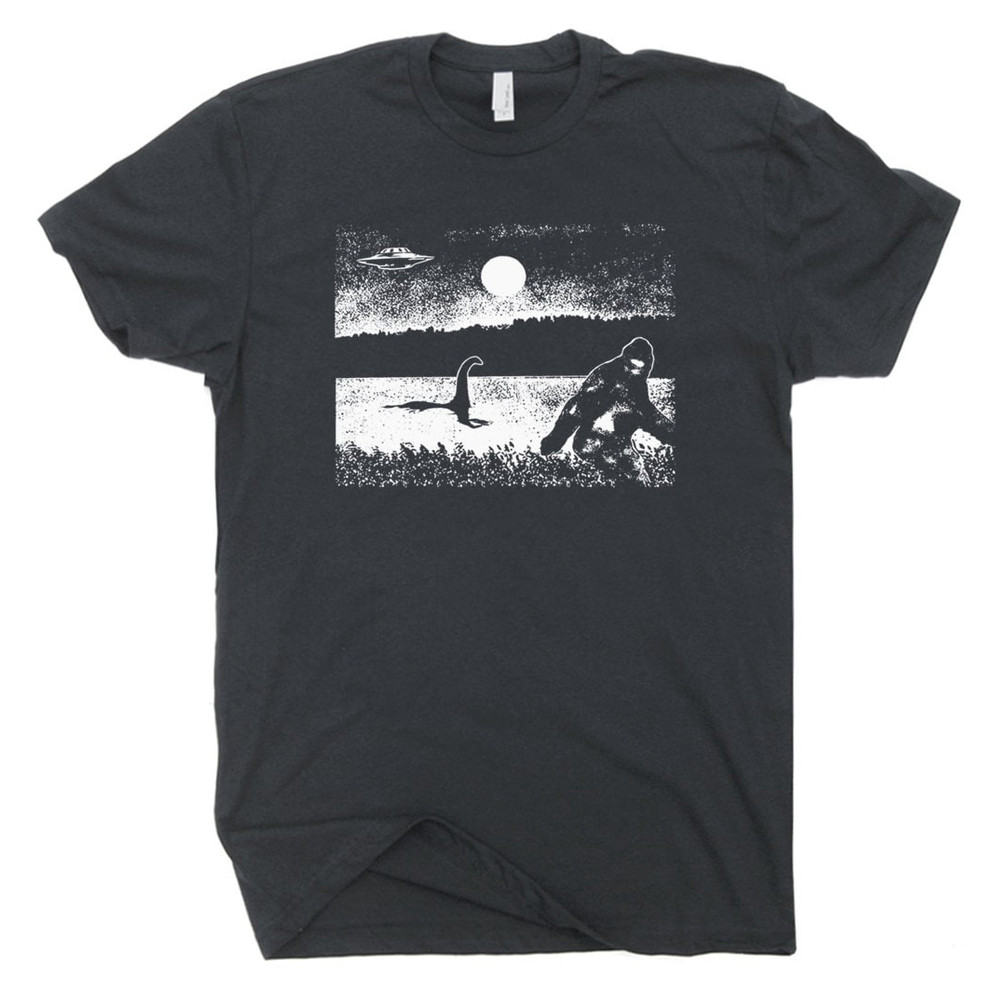Bigfoot T Shirt Funny T Shirt Loch Ness Monster Shirt Ufo Shirts Cool T Shirt Sasquatch Alien Shirt Cryptozoology For Men Women Novelty Tee - 2.jpg