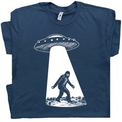 bigfoot t shirt ufo shirt funny t shirts alien abduction weird graphic tee sasquatch tshirt really cool cryptid cryptozo