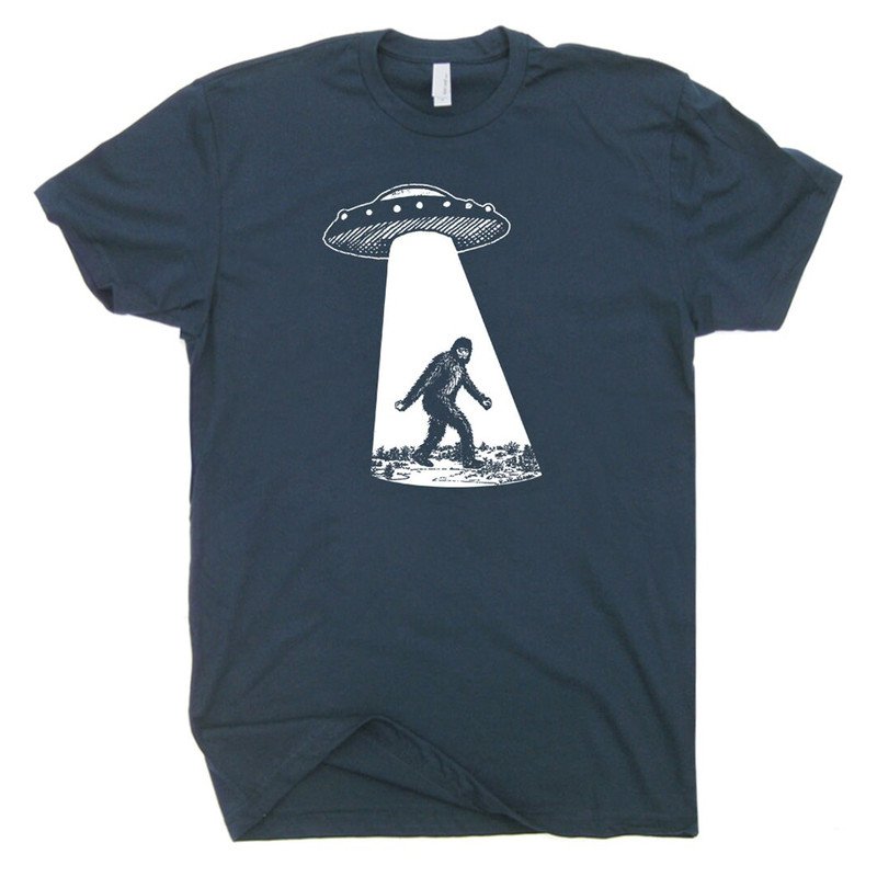 Bigfoot T Shirt UFO Shirt Funny T Shirts Alien Abduction Weird Graphic Tee Sasquatch TShirt Really Cool Cryptid Cryptozoology Unique Novelty - 2.jpg