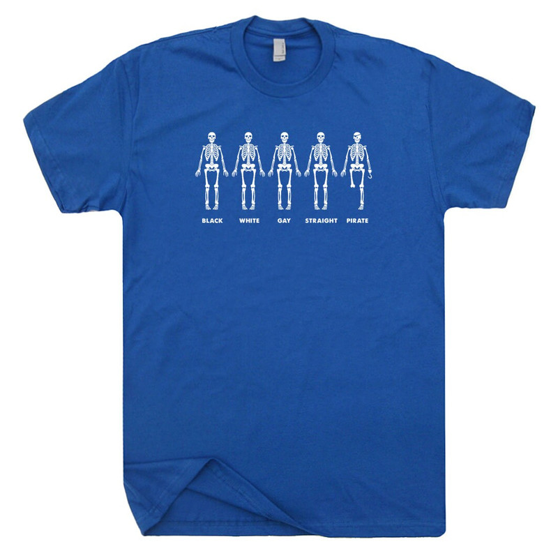 Black White Gay Straight Pirate T Shirt Funny Gay LGBT Skeleton Tee Witty Pride Flag Lives Matter For Men Women Saying Humor Awesome Tee - 2.jpg