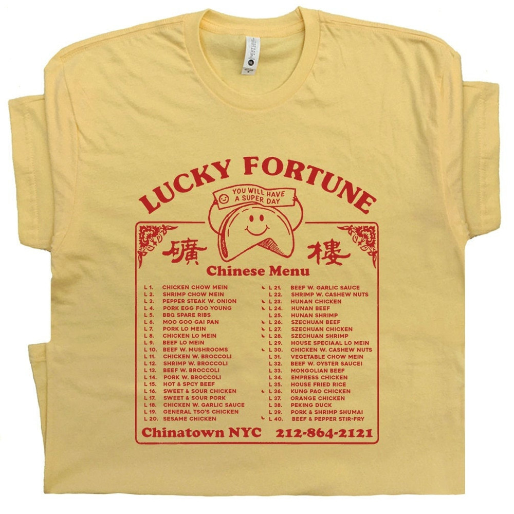 Chinese Food T Shirt Fortune Cookie Shirt Foodie Shirt Cool Retro Graphic Tee Chinese Take Out Menu Sriracha Shirt Ramen Noodles Shirt - 1.jpg