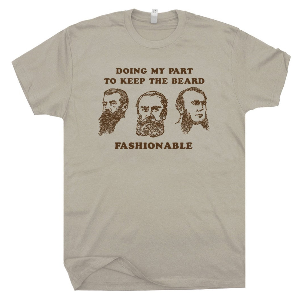 Cool Beard T Shirt Funny Beard Graphic Shirts Vintage Hipster Barber Shop T Shirt With Saying Moustache Pun Humor Shirt Retro Beard Tee - 2.jpg