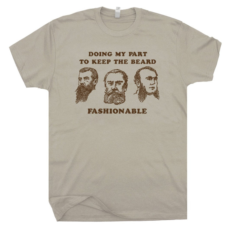 Cool Beard T Shirt Funny Beard Graphic Shirts Vintage Hipster Barber Shop T Shirt With Saying Moustache Pun Humor Shirt Retro Beard Tee - 2.jpg