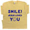 Cool Christian T Shirt With Funny Saying Smile Jesus Loves You Jesus T Shirt Religious Christian Graphic Tee For Men Women Kids - 1.jpg