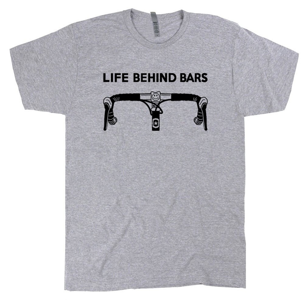 Cool Cycling T Shirt Life Behind Bars Bicycle Tee Retro Biking Shirts Mens Bicycle Shirt Hilarious Witty Humor Cyclist Shirts Gift for Biker - 2.jpg