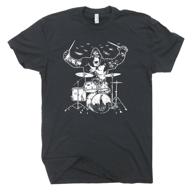 Drum T Shirt Cool T Shirt Drumming Shirt Drummer Tee Drums Set T Shirt Funny Vintage Guitar Monster Rock Gift For Men Women Kids Teen TShirt - 2.jpg