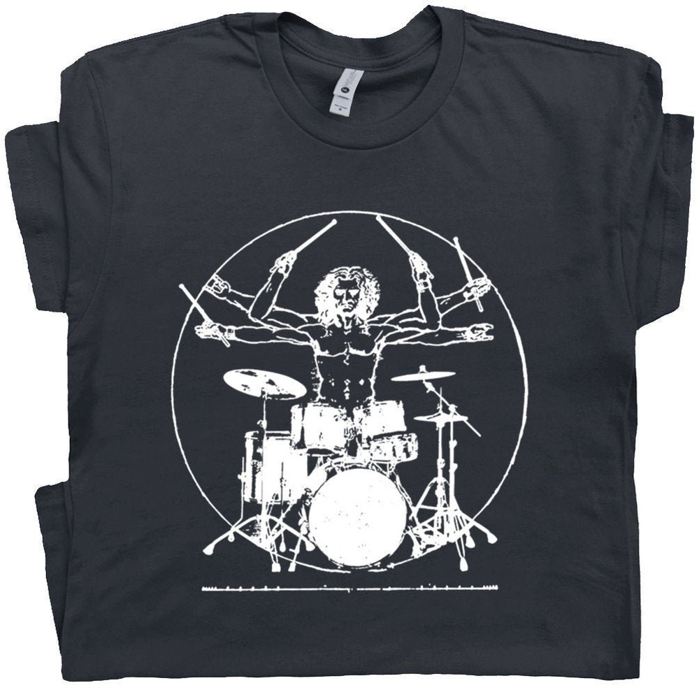 Drums T Shirt Drums Shirt Saying Vintage Drums T Shirts Cool Drums Shirt Funny Drum Set Tshirt Mens Womens Kids Da Vinci Drums Graphic Tee - 1.jpg