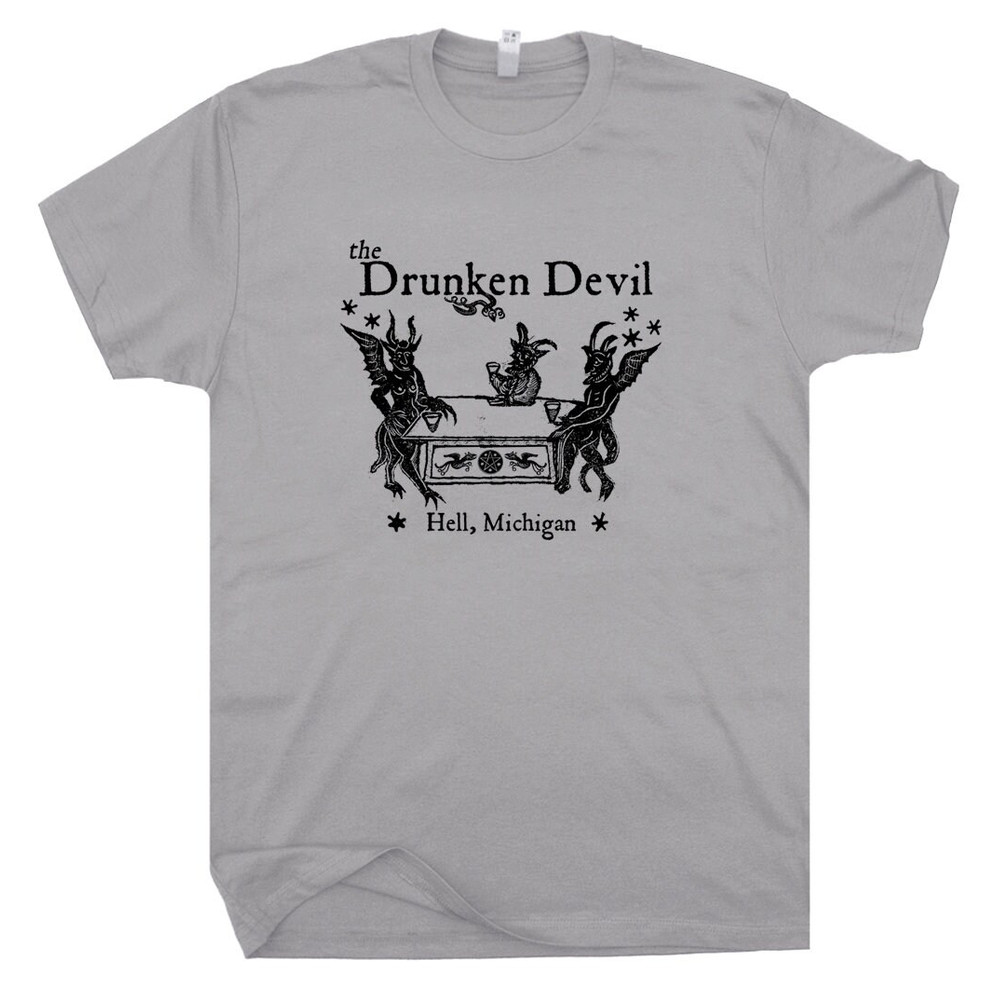 Drunken Devil Bar T Shirt Cool Dive Bar T Shirt Vintage Beer Logo Tee Retro Pub Shirt Lucifer Funny Beer Graphic Shirt for Men Women - 2.jpg