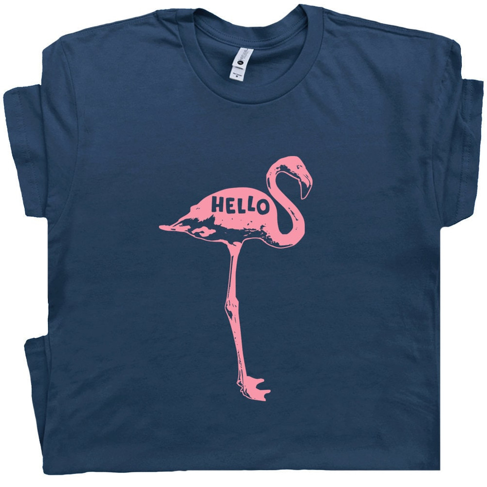 Flamingo T Shirt Pink Flamingos Shirt Funny Animal Graphic Shirts Cute Retro Novelty Tees For Women Men Kids Cool Vintage Flamingo Tee Shirt - 1.jpg