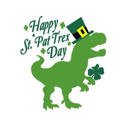 st patrick's pat trex day svg, st. patricks day svg, dinosaur svg, gnome hat svg, patricks day svg, shamrocks svg, lucky