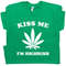 Funny Marijuana T Shirt St Patricks Day T Shirt Kiss Me I'm Highrish T Shirt Irish 420 Weed Stoner T Shirt Wake and Bake Tee For Mens Womens - 1.jpg