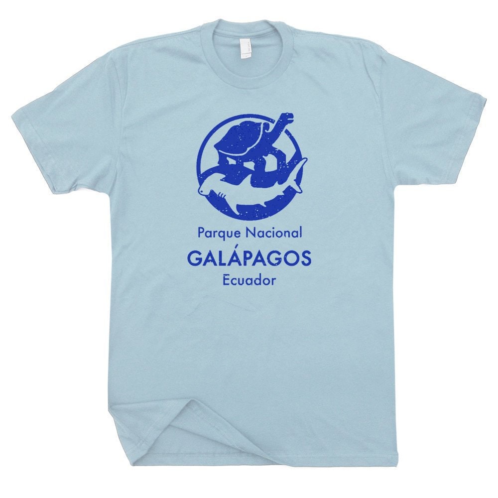Galapagos Island T Shirt Vintage Science National Park Shirt Wildlife Cool Graphic Shirts For Men Women Kids Charles Darwin Tee Turtle Shark - 2.jpg