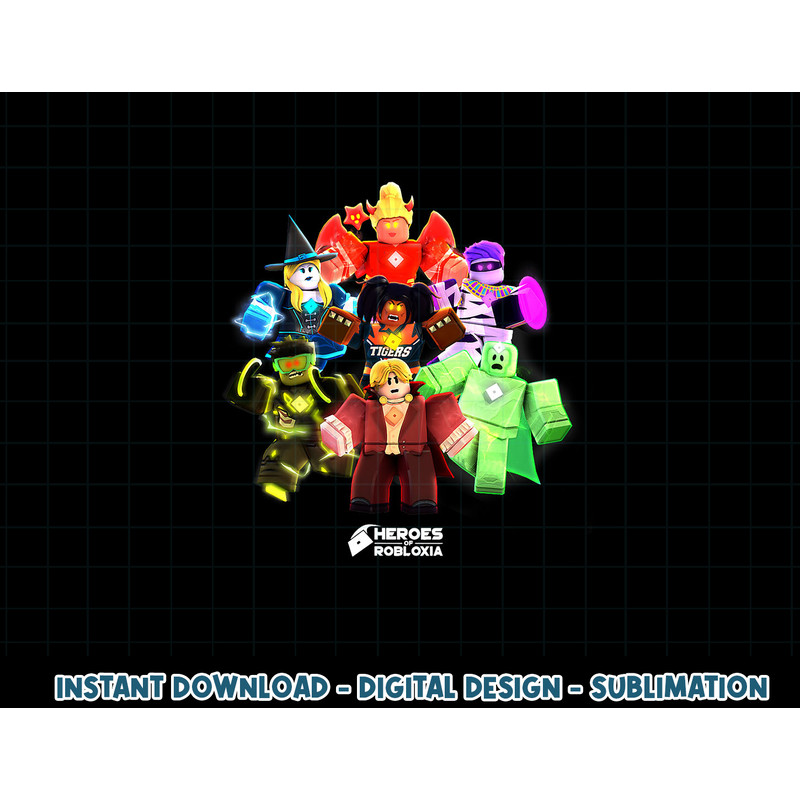 Roblox Halloween Heroes Black png, sublimation - Classic Fit, Crew Neck, Short Sleeve, Casual copy.jpg