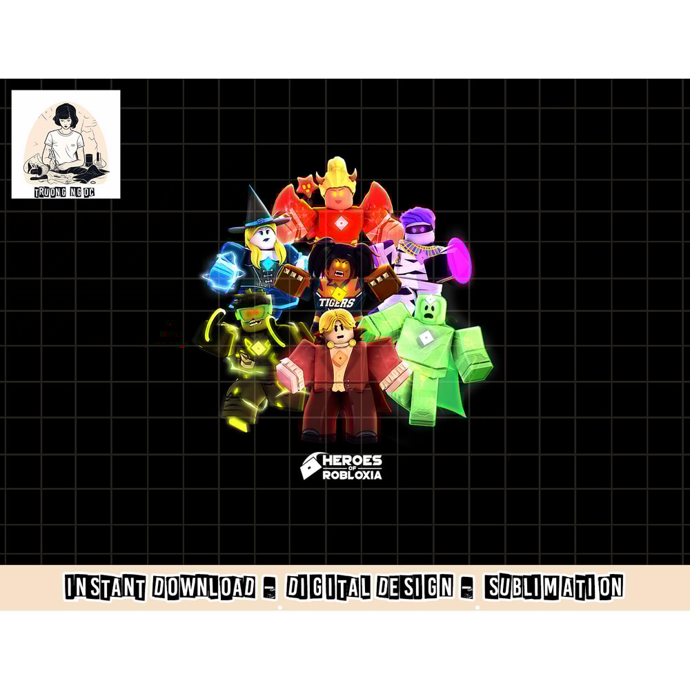 Roblox Halloween Heroes Black png, sublimation - Classic Fit, Crew Neck, Short Sleeve, Casual copy.jpg