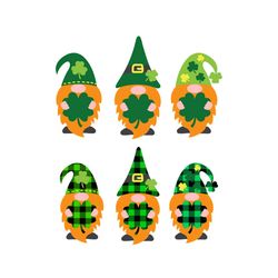 three gnomes, holding clover svg, st. patricks day svg, gnomies svg, clover svg, patricks day svg, shamrocks svg, lucky