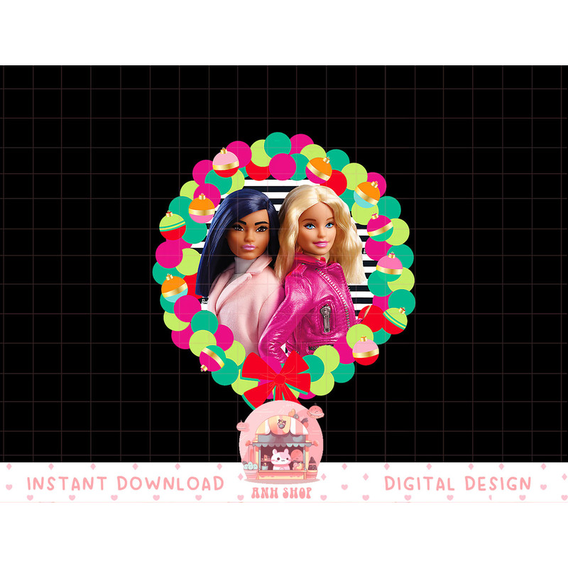 Barbie Holiday Friends Wreath png, sublimation copy.jpg