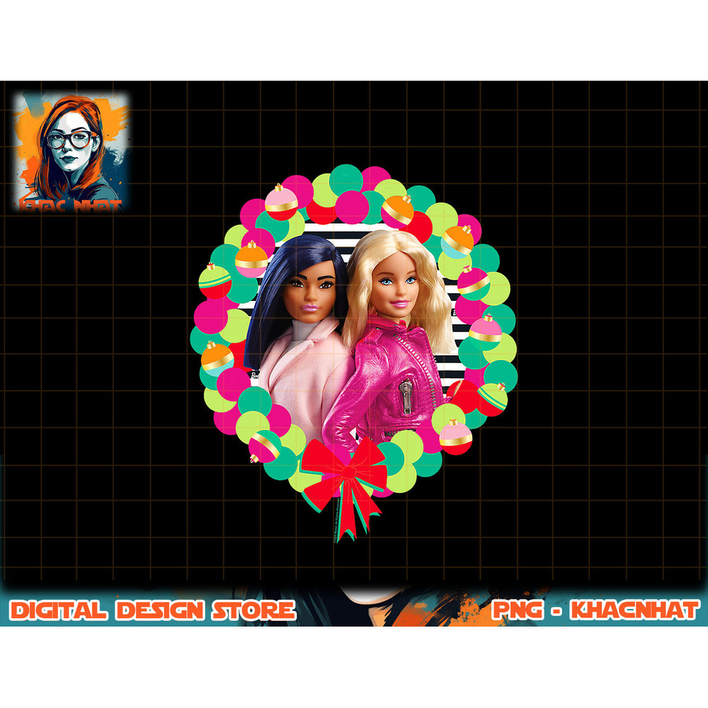 Barbie Holiday Friends Wreath png, sublimation copy.jpg