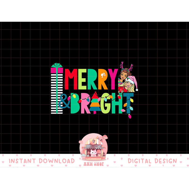 Barbie Holiday Merry Bright png, sublimation copy.jpg