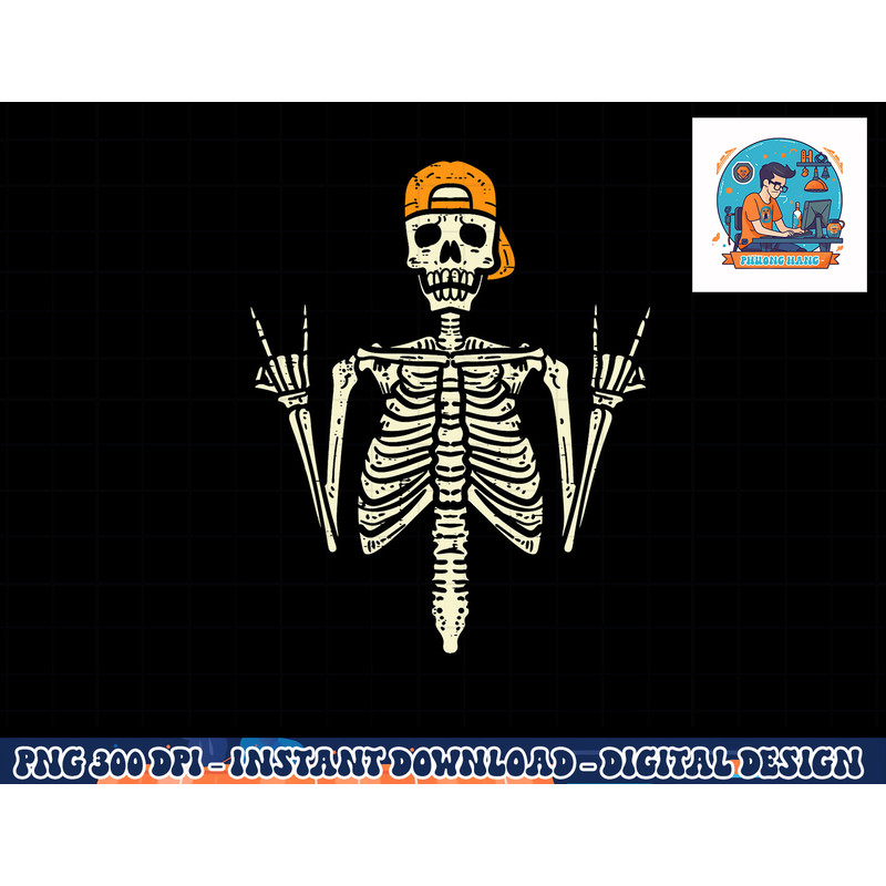 Rocker Skater Skeleton Cap Cool Halloween Punk Men Boys png, sublimation copy.jpg