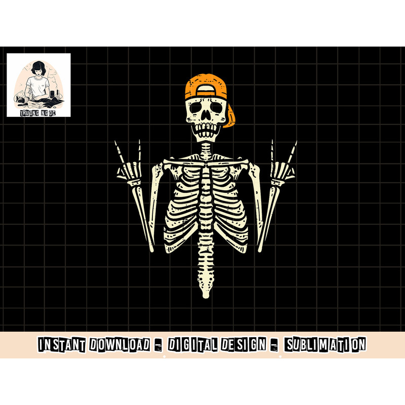 Rocker Skater Skeleton Cap Cool Halloween Punk Men Boys png, sublimation copy.jpg